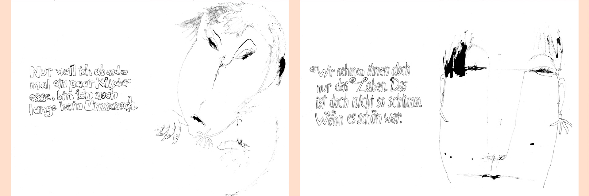 schönreden Text & Zeichnung, 2 Motive