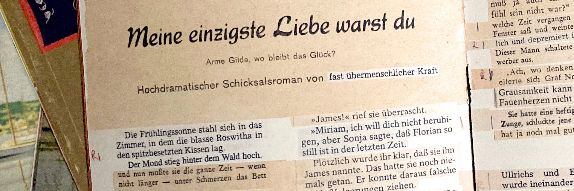 Liebesromantextcollagen Rubrik