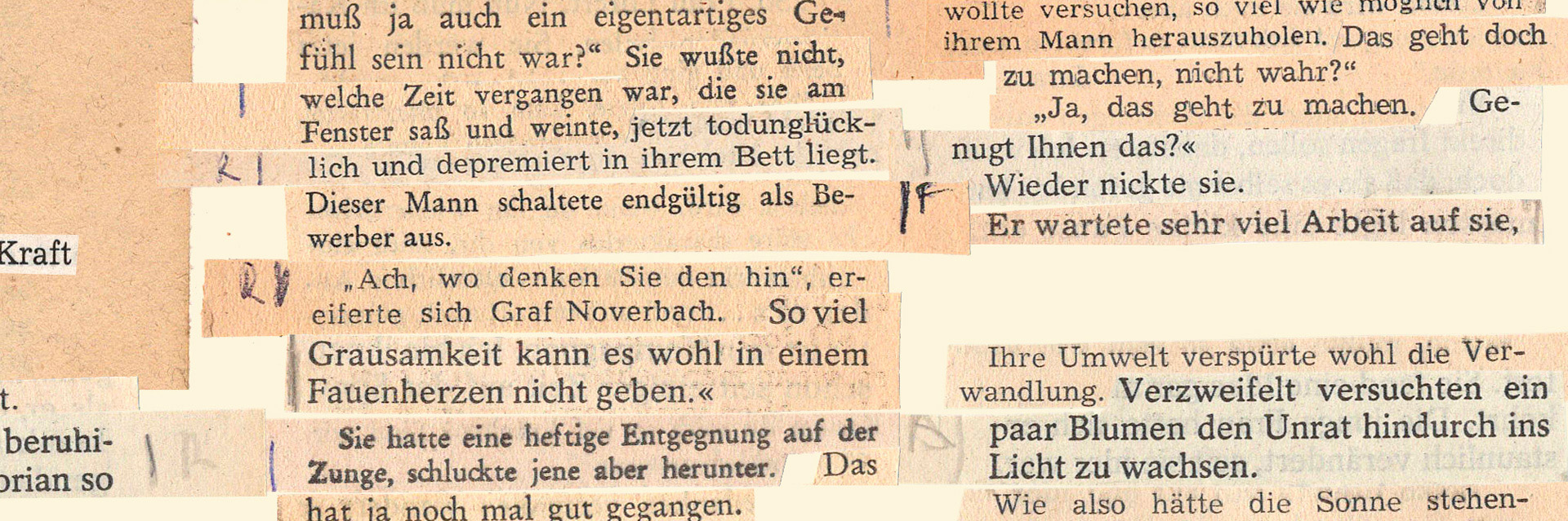 Liebesromantextcollage „Meine einzigste Liebe warst du“ Textausschnitt